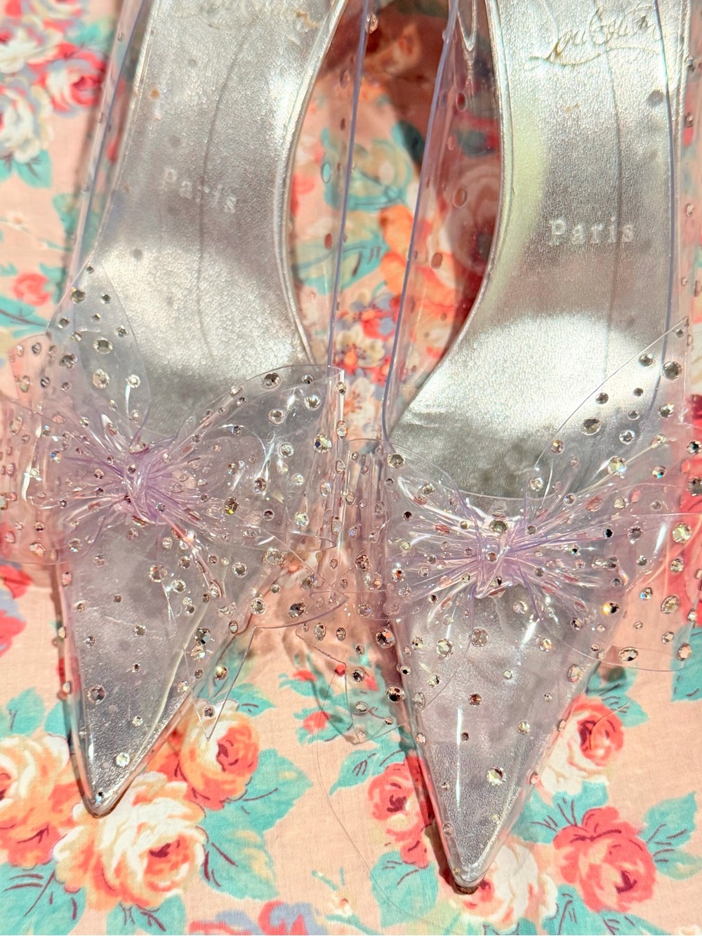 Cristian Louboutin PVC bow heels - Picture 2 of 10